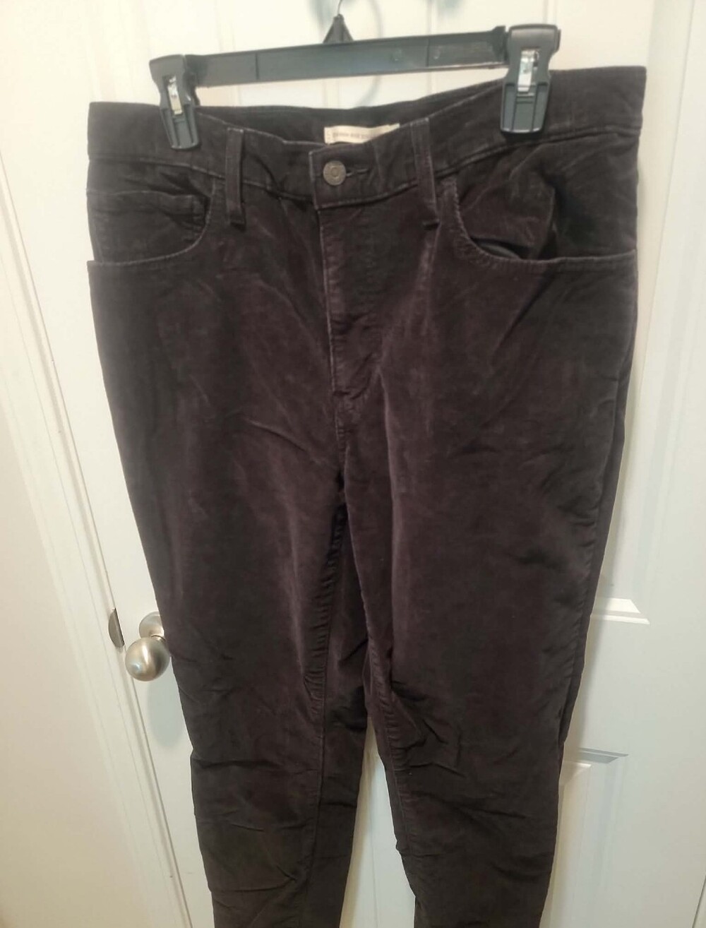 Levi's 724 Plus Size 33-14 High Rise Straight Dark Brown Corduroy Length 32"